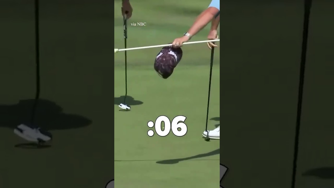 Eckroat was assessed a penalty for waiting more than 10 secs for his ball to drop during ’24 PLAYERS Eckroat was assessed a penalty for waiting more than 10 secs for his ball to drop during '24 PLAYERS