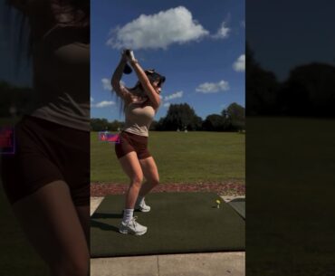 Amazing Golf Swing you need to see | Golf Girl awesome swing | Golf shorts | Steph Archer