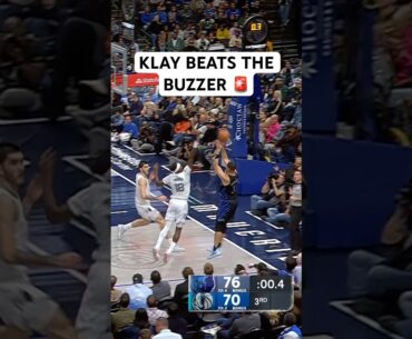 Klay Thompson with the nice fade away to beat the buzzer