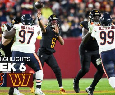 Chicago Bears vs Washington Commanders Game Highlights | 2025 NFL Season Week 6