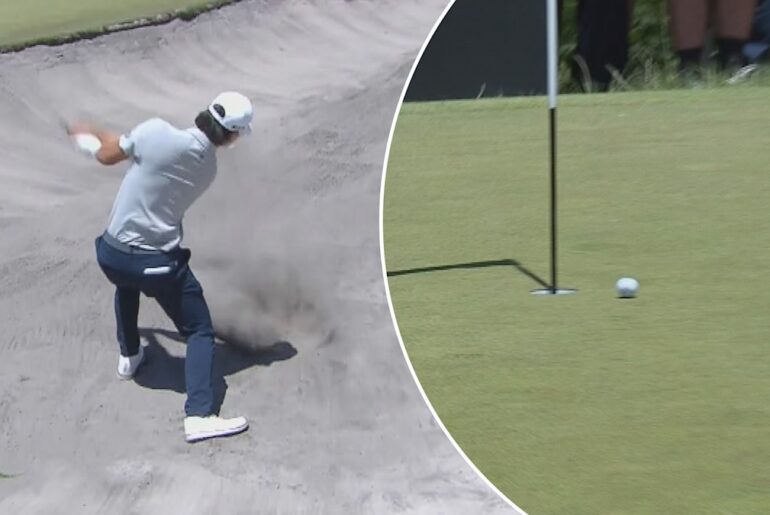 Min Woo Lee stuns crowd with bunker shot in Australian Open final round, video