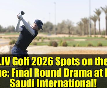 LIV Golf 2026 Spots on the Line: Final Round Drama at PIF Saudi International!