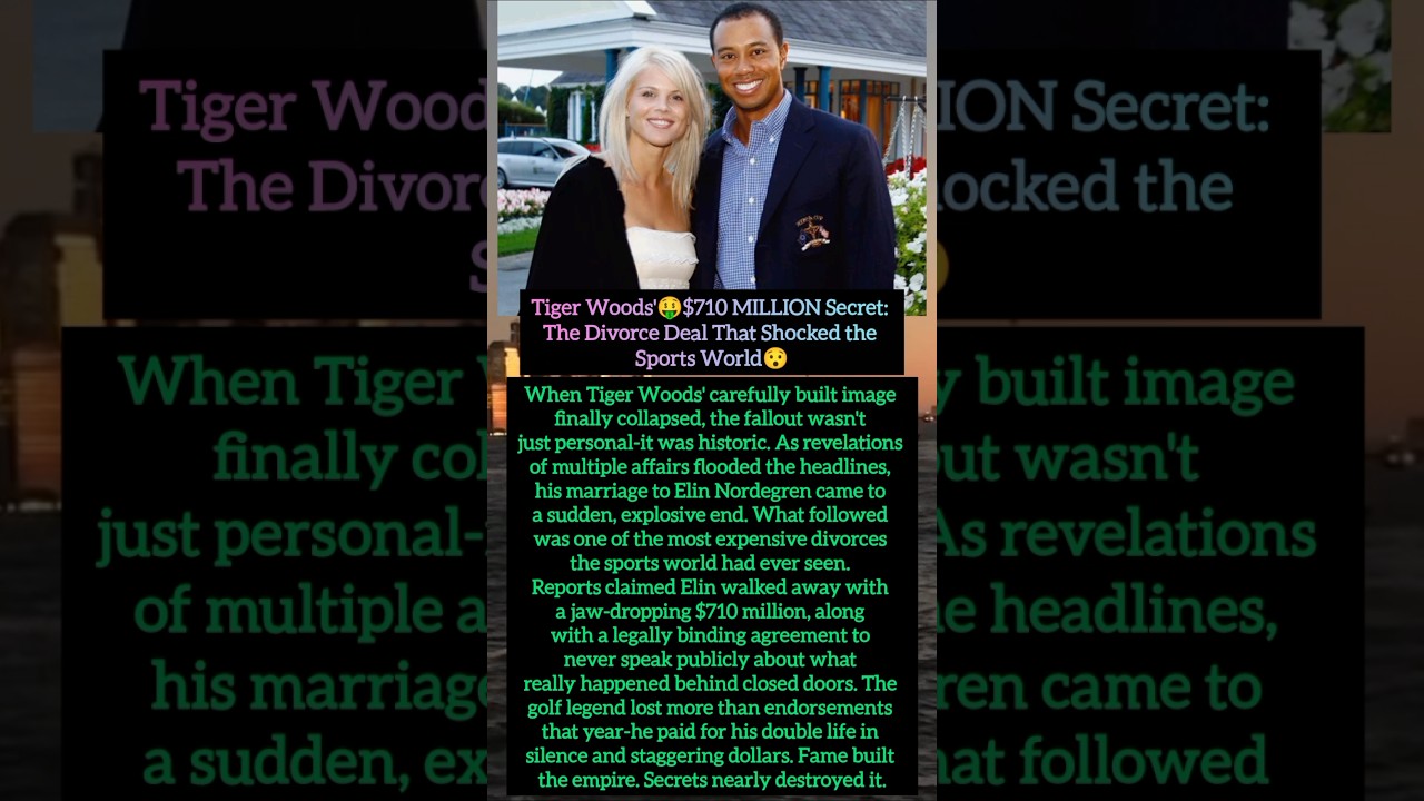 Tiger Woods’ $710 MILLION Secret: The Divorce Deal That Shocked the Sports World. Tiger Woods' $710 MILLION Secret: The Divorce Deal That Shocked the Sports World.