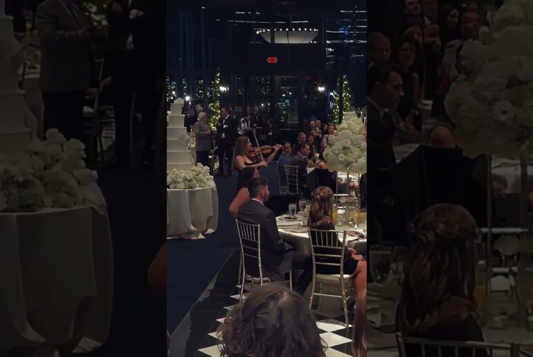 Strolling violinist at Shepherds Hollow Golf Club wedding!