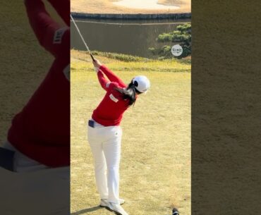 아일랜드홀을 정복하는 날카로운 아이언샷 🔥❤️🤍 | LPGA 황유민(Yumin Hwang) #윰블리 #응원릴레이 #황유민2025
