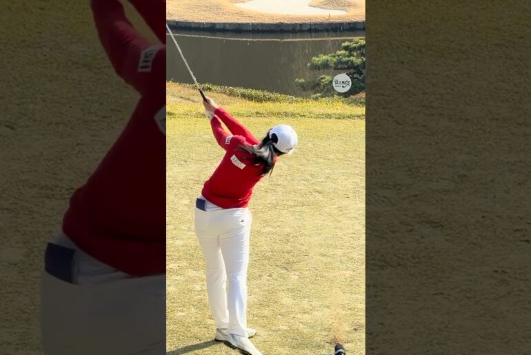 아일랜드홀을 정복하는 날카로운 아이언샷 🔥❤️🤍 | LPGA 황유민(Yumin Hwang) #윰블리 #응원릴레이 #황유민2025