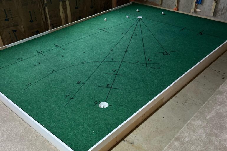DIY putting practice.