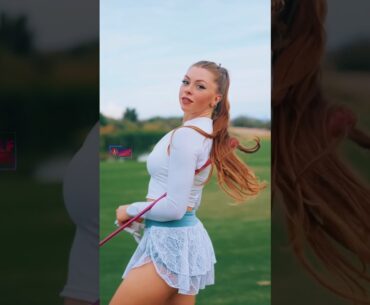 Amazing Golf Swing you need to see | Golf Girl awesome swing | Golf shorts | Claire Bear