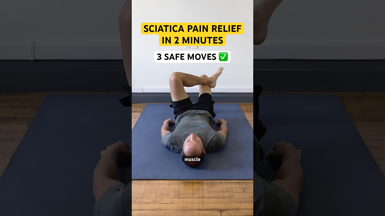 Sciatica Pain Relief in 2 Minutes (3 SAFE Moves) Sciatica Pain Relief in 2 Minutes (3 SAFE Moves)