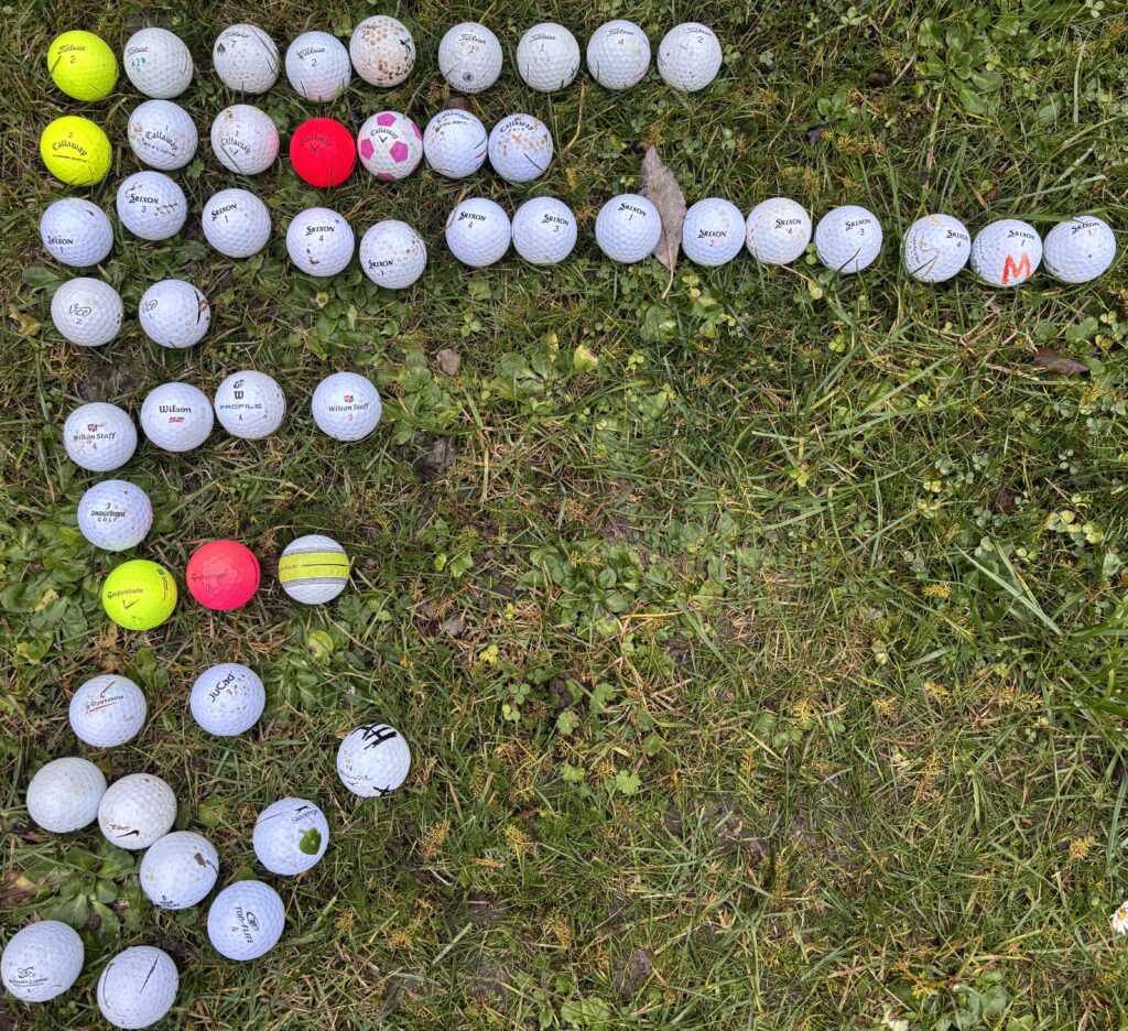 Par5, right rough, 20 minutes searching