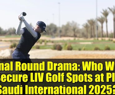 Final Round Drama: Who Will Secure LIV Golf Spots at PIF Saudi International 2025?
