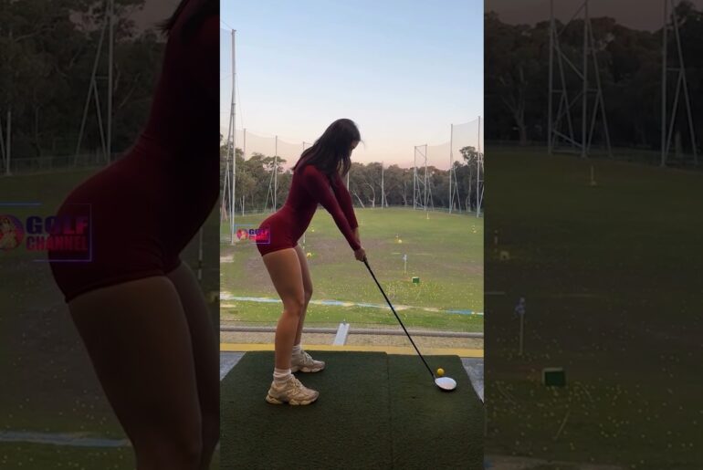Amazing Golf Swing you need to see | Golf Girl awesome swing | Golf shorts | MOLLIE LOUISE WHITE