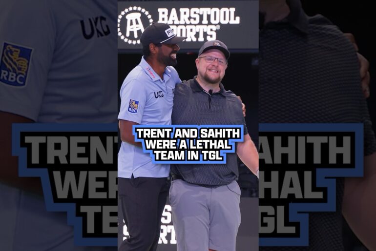 Sahith Theegala and Trent were DIALED in @TGL Alt Shot. Presented by @Chevrolet #Ad