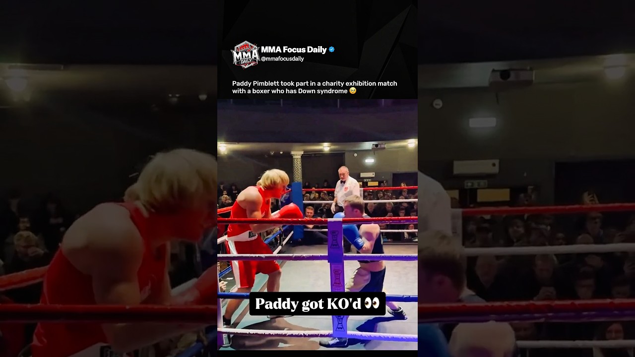 Paddy Pimblett put on a charity exhibition match with a boxer who has Down syndrome 👏 Paddy Pimblett put on a charity exhibition match with a boxer who has Down syndrome 👏