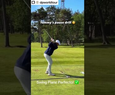 Swing plane drills with Tommy Fleetwood using The Swing Plane Perfector #dpworldtour #rolexseries