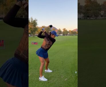 Amazing Golf Swing you need to see | Golf Girl awesome swing | Golf shorts | Alexandra Harju