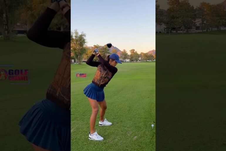 Amazing Golf Swing you need to see | Golf Girl awesome swing | Golf shorts | Alexandra Harju