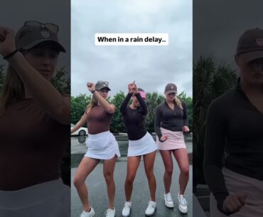 Rain means make tiktoks #noobsplaygolf #golfer #golfdomgolf #golfgirlgames #golfswing