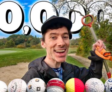 10,000 RARE Lost Golf Balls Found in the Woods & Hazards!