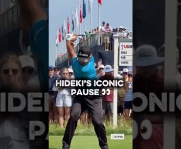 Hideki Matsuyama Face-On Golf Swing | Iron Swing with His Famous Pause #golf #golfswing #golfshorts