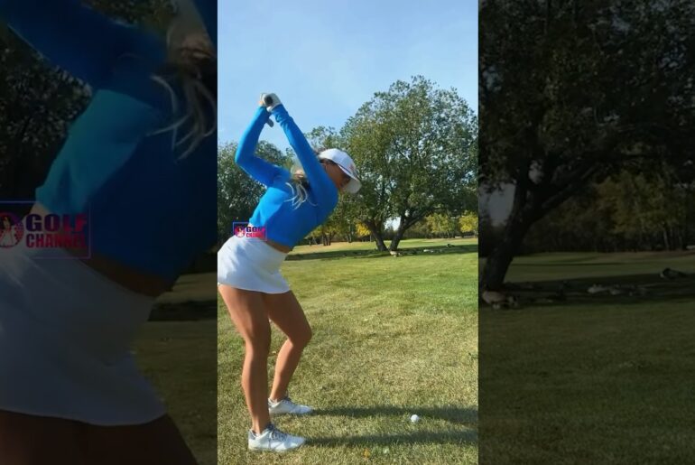 Amazing Golf Swing you need to see | Golf Girl awesome swing | Golf shorts | Jordan Biegel