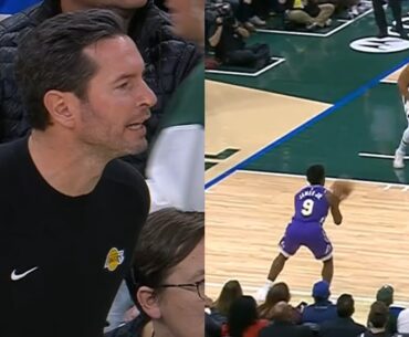 JJ Redick after Bronny passes up open 3 "Bronny you gotta shoot the f**king ball"