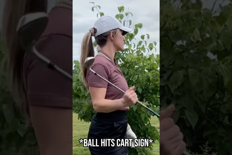 HILARIOUS Golf Fail Beginner Golf Girl 😂 #golf #shorts