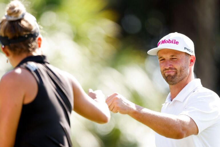 Thompson, Clark share Grant Thornton lead after late surge