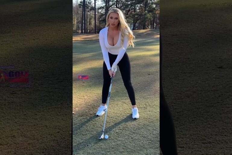 Amazing Golf Swing you need to see | Golf Girl awesome swing | Golf shorts | Kaelee Rene
