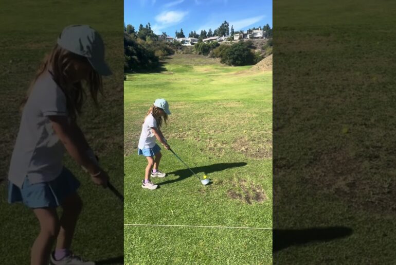 She Trains Like a Pro 💼⛳️ #golfgirl #golf #golfswing #golfer #girlgolfers #ladygolfer #golfshorts