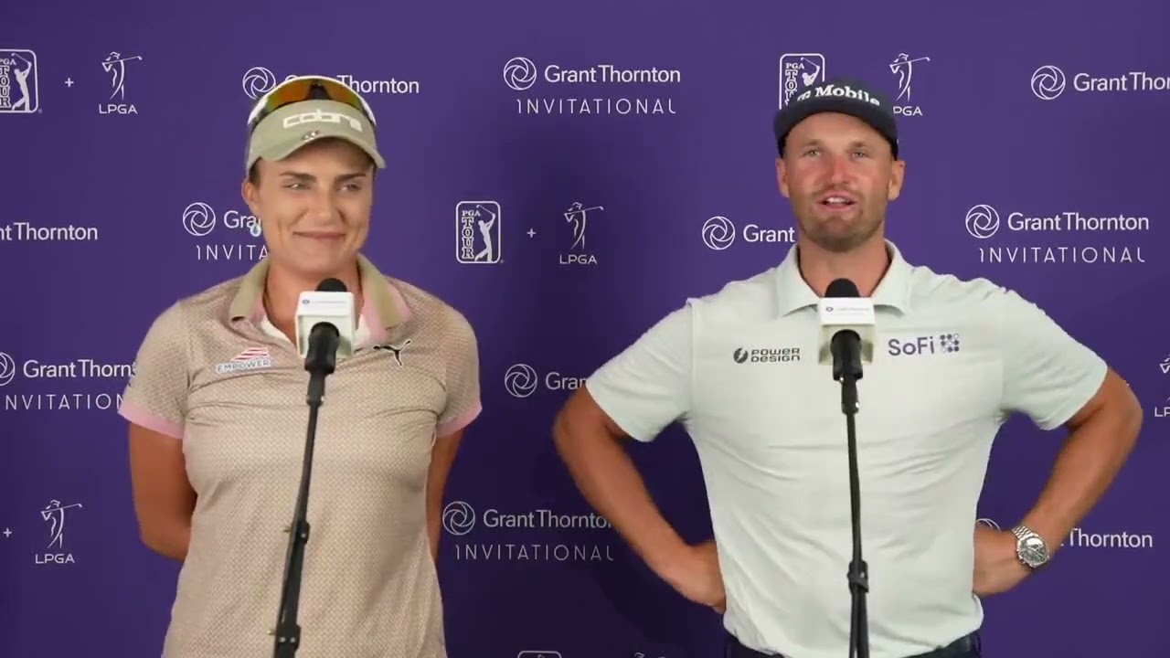 Lexi Thompson SAVES Wyndham Clark After a “Tree/Bush” Miss 😳 (GTI Round 3 | FULL Interview) Lexi Thompson SAVES Wyndham Clark After a “Tree/Bush” Miss 😳 (GTI Round 3 | FULL Interview)