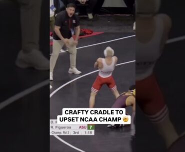 Dean Peterson used an unconventional cradle to PIN returning NCAA champ Richard Figueroa at NCAAs!