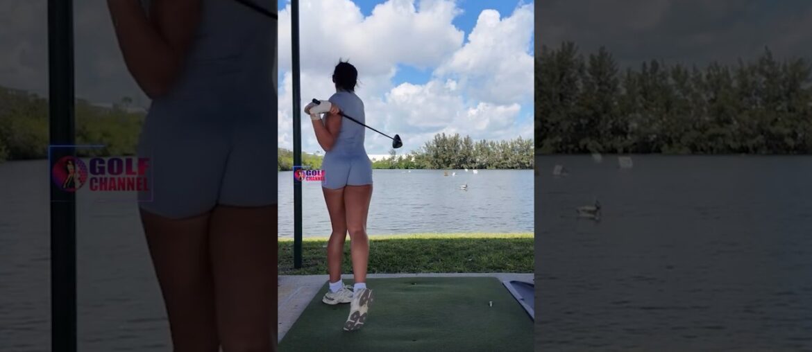 Amazing Golf Swing you need to see | Golf Girl awesome swing | Golf shorts | Kae
