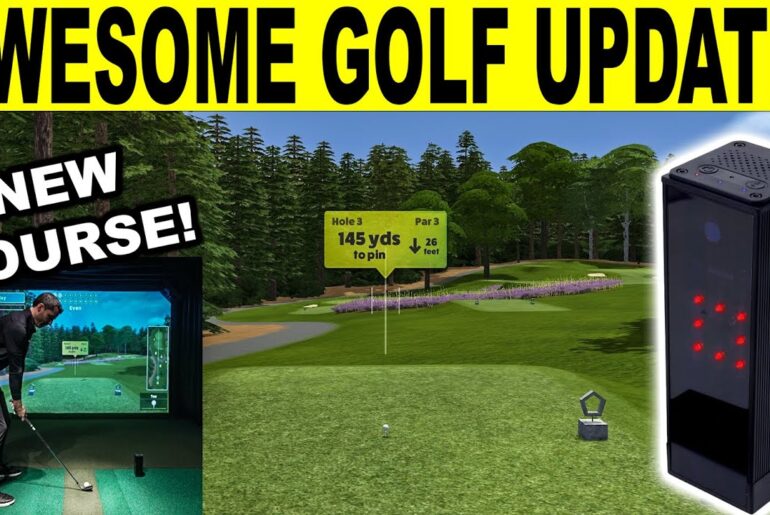 Awesome Golf Simulator Update! Review w/ Square Golf Launch Monitor!