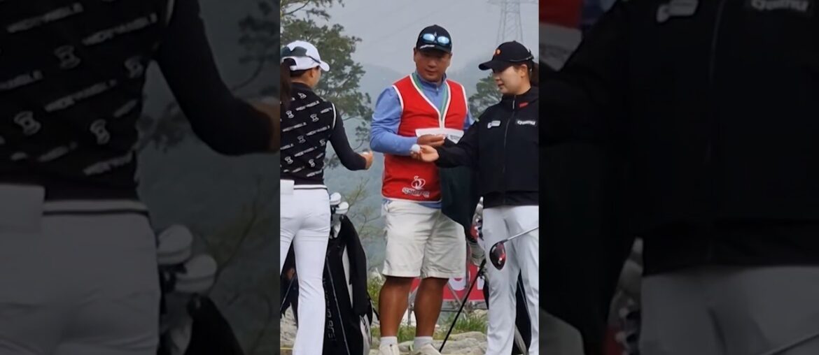 오구 방지를 위한 플레이 전 각자 본인들 볼 확인 타임.유현조 홍정민 고지원프로 #KOREA#GOLF#KLPGA#미녀#Beauty#골퍼#golfshorts#골프쇼츠#골프#swing