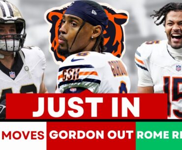🚨JUST IN: Bears Make 4 Roster Moves + Gordon OUT FOR SEASON & Rome RETURNS
