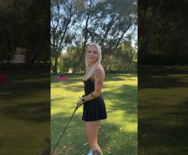 Amazing Golf Swing you need to see | Golf Girl awesome swing | Golf shorts | Gracee Pashley