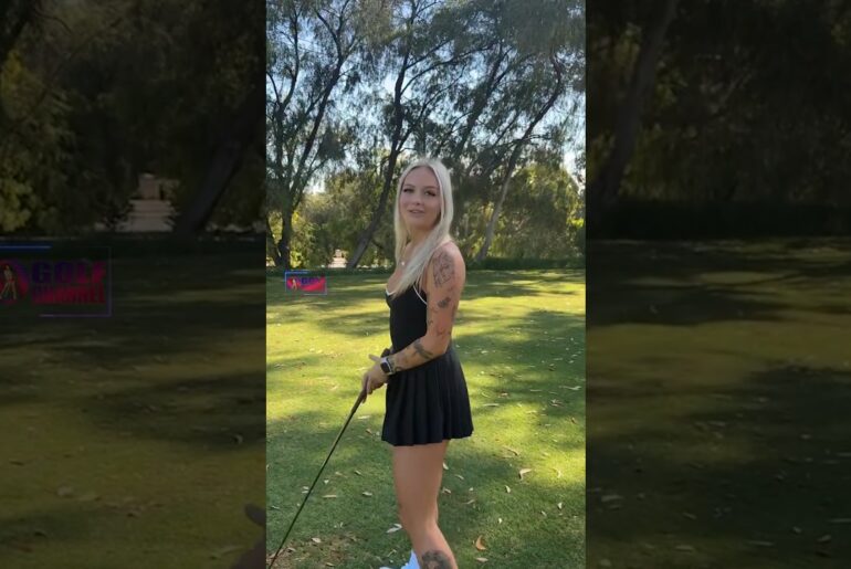 Amazing Golf Swing you need to see | Golf Girl awesome swing | Golf shorts | Gracee Pashley