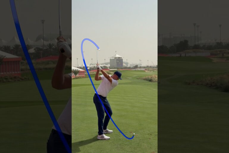 Ludvig Aberg golf swing on Shot Tracer app.
