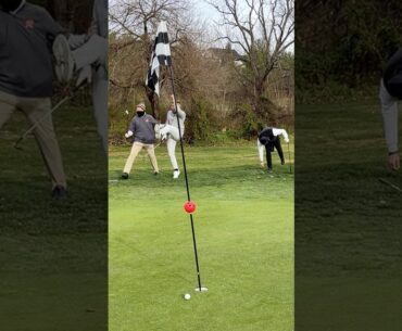 How Does This Not Drop?? 😭 #glennwitit #golfshorts #chipin #funnygolf #golfers #relatablegolf