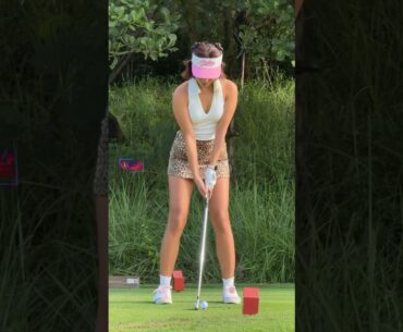 Amazing Golf Swing you need to see | Golf Girl awesome swing | Golf shorts | Dani Sun