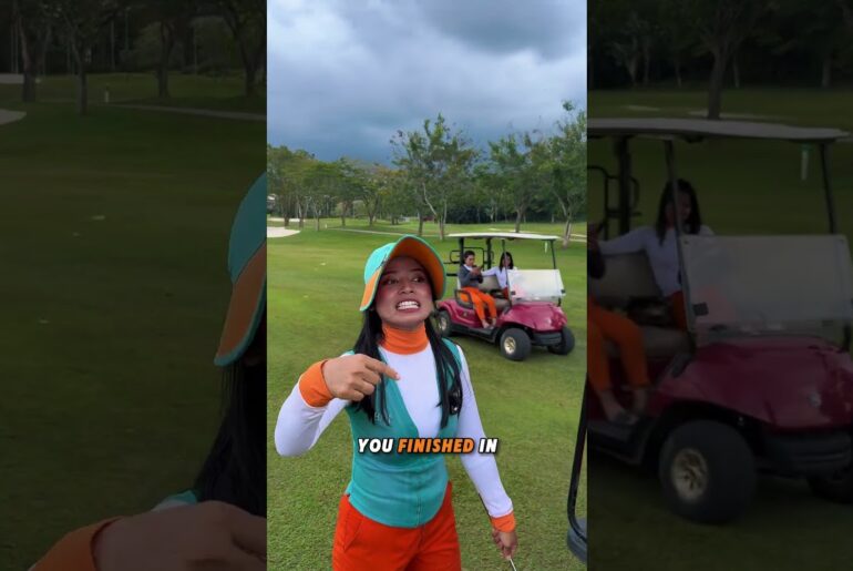 Playing alternate shots with Caddy Yulita at Sukajadi GC, Batam, Indonesia 🇮🇩 #golfcaddy #golf