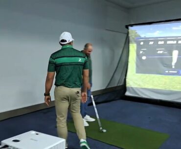 Former World Rugby Player of the Year Bryan Habana v Dean Burmester in a Stinger Shot competition.