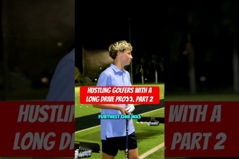 HUSTLING Golfers with a long drive pro! Part 2