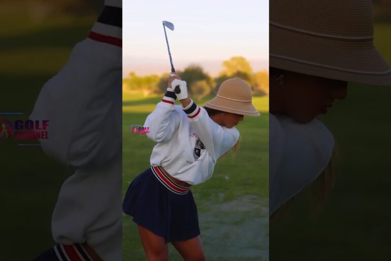 Amazing Golf Swing you need to see | Golf Girl awesome swing | Golf shorts | Alexandra Harju