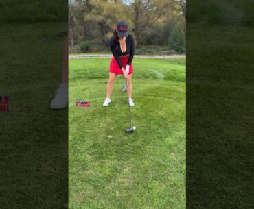 Amazing Golf Swing you need to see | Golf Girl awesome swing | Golf shorts | Becca Jones