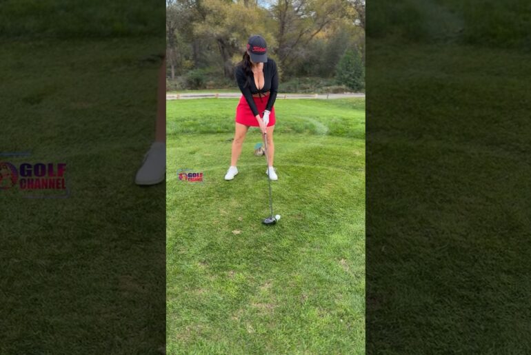 Amazing Golf Swing you need to see | Golf Girl awesome swing | Golf shorts | Becca Jones