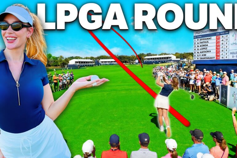Playing an LPGA event😱 Watch me golf!
