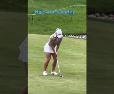 Nice and tight swing. #girlgolfers