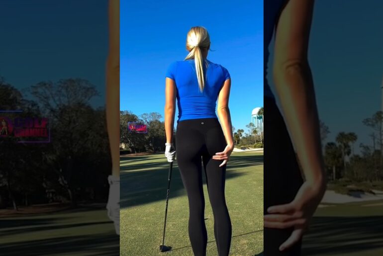 Amazing Golf Swing you need to see | Golf Girl awesome swing | Golf shorts | Ashley Huffman